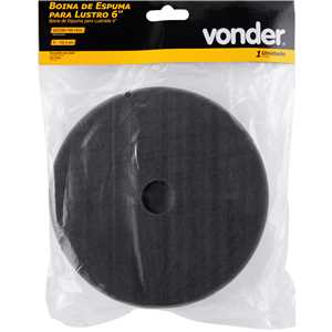 Boina de espuma para lustro 6", para politriz roto-orbital, VONDER