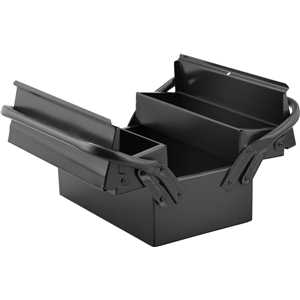 Caixa metálica sanfonada para ferramentas, com 3 gavetas, 30 cm x 19 cm x 16 cm, VONDER
