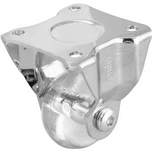 Rodízio fixo leve 1.3/8", de poliuretano, transparente, VONDER