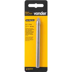 Broca para vidro, 10,0 mm x 100,0 mm, VONDER