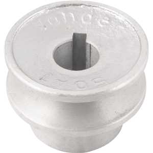 Polia de alumínio 1 canal, perfil A, 50 mm com furo de 5/8" - 15,9 mm, VONDER