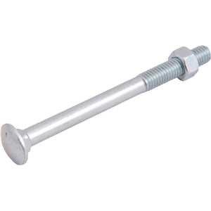 Parafuso francês zincado, 1/2" x 6", com porca, VONDER