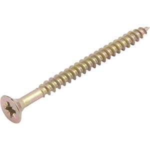 Parafuso madeira chipboard, cabeça chata, fenda cruzada/pozidrive, 6,0 mm x 75,0 mm, VONDER