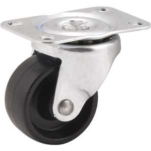 Rodízio giratório leve 1.1/4", de nylon, preto, VONDER