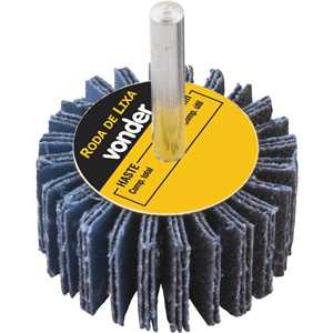 Roda de lixa 80 mm x 30 mm com haste, grão 60 VONDER
