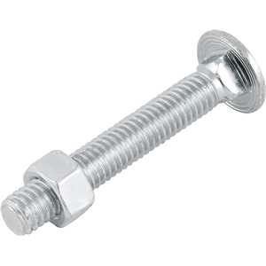 Parafuso francês zincado, 3/8" x 2.1/2", com porca, VONDER
