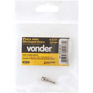 Pinça para microretífica 2,3 mm, VONDER
