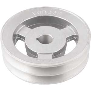 Polia de alumínio 2 canais, perfil A, 120 mm com furo de 3/4" - 19,1 mm, VONDER