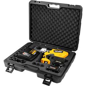 Alicate crimpador hidráulico, a bateria 18 V, ACV 400B, VONDER
