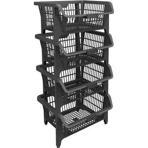 Cesto expositor prático, preto, VONDER