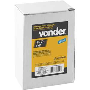 Bateria 20 V, íons de lítio, 4 Ah, para MAP 210 VONDER