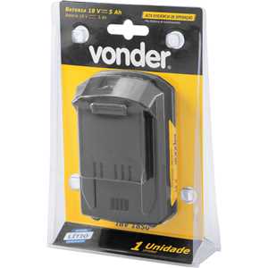 Bateria 18 V, íons de lítio, linha intercambiável, 5 Ah, IBV 1850, VONDER