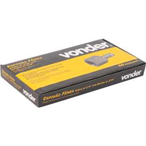 Espigão rosca fêmea de 1/4" NPT com escama de 3/8", caixa com 40 peças, VONDER