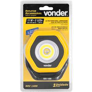 Refletor recarregável, LED COB 1.400 lm, RRV 1400 VONDER
