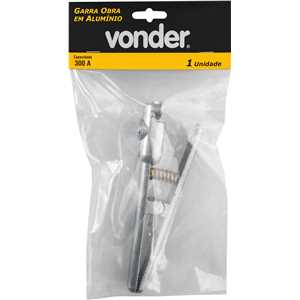 Garra negativa/obra para solda, 300 A, alumínio, VONDER