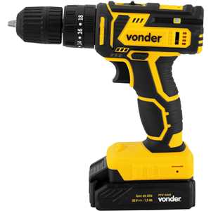 Parafusadeira/furadeira de impacto a bateria, 20 V, fonte de carregamento bivolt automática, PFV 020I VONDER