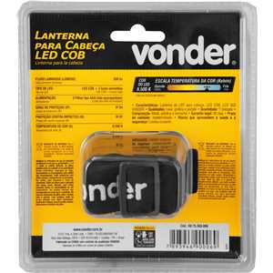 Lanterna de LED para cabeça, LED COB, LCV 303 VONDER