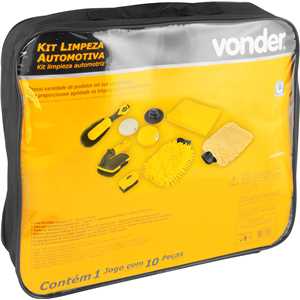 Kit para limpeza automotiva, com 10 peças, VONDER