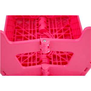 Banqueta plástica dobrável, rosa, altura 220 mm, VONDER