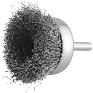 Escova de aço inox tipo copo, 2", com haste 1/4" VONDER