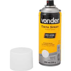 Tinta em spray branco fosco, 350 ml/250 g, VONDER