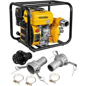 Motobomba a gasolina 2", alta pressão, motor 4 tempos, VONDER