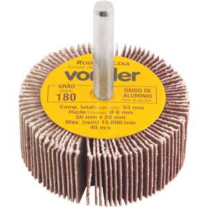 Roda de lixa 50 mm x 20 mm com haste, grão 180 VONDER