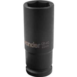 Soquete sextavado longo de impacto, 22 mm, encaixe de 1/2", VONDER