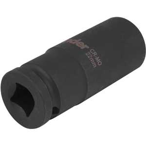 Soquete sextavado longo de impacto, 22 mm, encaixe de 1/2", VONDER