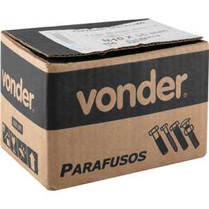 Parafuso sextavado zincado 10 mm x 35 mm, MA, rosca total, VONDER