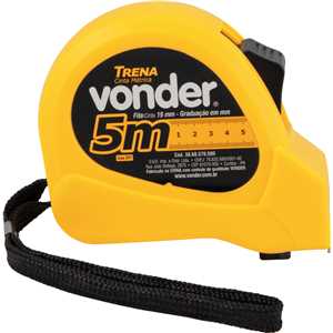 Trena curta de aço 5 m x 19 mm VONDER