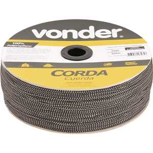 Corda multifilamento trançada 6,0 mm x 165 m, cores diversas, VONDER