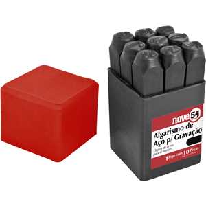 Algarismo de aço para gravação, 8 mm, NOVE54