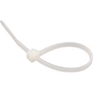Abraçadeira de nylon, branca, 100 mm x 2,5 mm, com 1.000 peças, VONDER