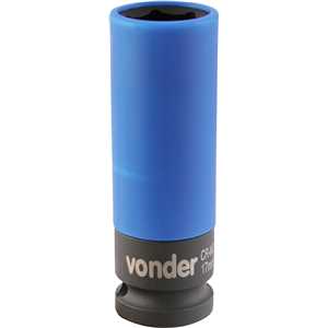 Soquete sextavado de impacto, encaixe 1/2", 17 mm, para roda de liga leve, VONDER
