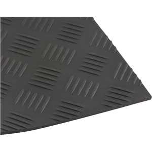 Piso de borracha antiderrapante, tipo riscado, 2,5 mm, preto, VONDER