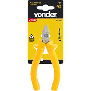 Alicate corte diagonal 5", com isolação até 1.000 V, VONDER
