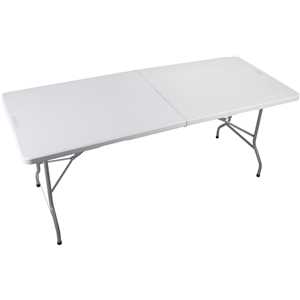 Mesa dobrável retangular, 180 cm, branca, VONDER
