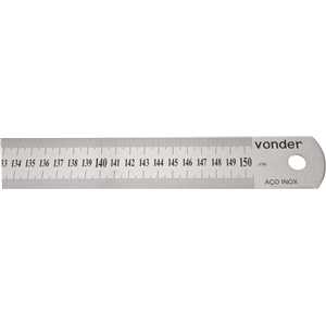 Escala de aço inox, 1.500 mm, rígida, VONDER