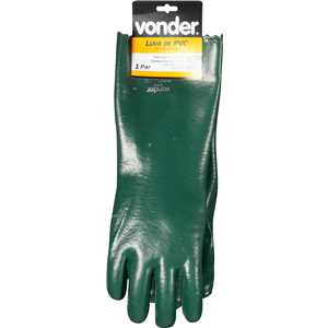 Luva de PVC lisa com forro, 36 cm, PLV 0036 VONDER