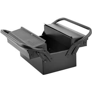 Caixa metálica sanfonada para ferramentas, com 3 gavetas, 30 cm x 19 cm x 16 cm, VONDER