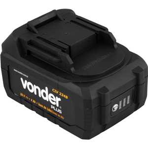 Chave de impacto, bateria 20 V, encaixe de 3/4", fonte de carregamento bivolt automático, CIV 234B, VONDER PLUS