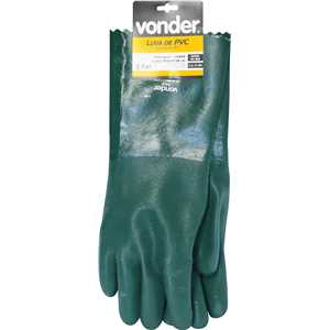 Luva de PVC áspera com forro, 36 cm, PAV 0036 VONDER