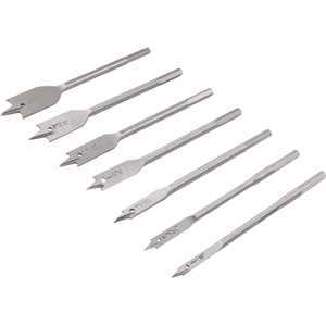 Jogo de brocas chatas, com 7 peças, de 1/4" a 1", VONDER