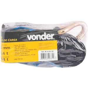 Cinta para amarração de carga, 0,80 tf/0,40 tf, com 4,1 m, CA 080, VONDER