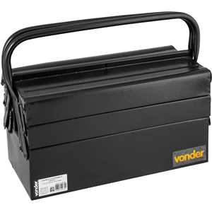 Caixa metálica sanfonada para ferramentas, com 5 gavetas, 40 cm x 19 cm x 20 cm, VONDER