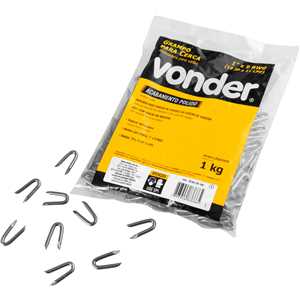 Grampo para cerca 1" x 9 BWG (19 x 11 (JP x LPP)), polido, VONDER