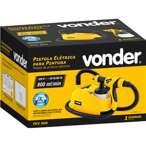 Pistola elétrica para pintura, 220 V~, PEV 900 VONDER