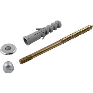 Conjunto de fixação para vaso sanitário, 12 mm, latonado, VONDER