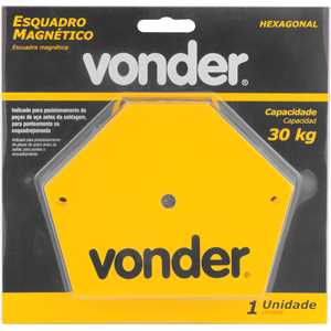 Esquadro magnético hexagonal 30 kgf para soldador, VONDER